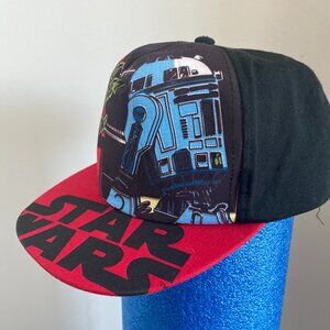 STAR WARS MEN/WOMEN/YOUTH HAT Navy Red Print Cotton Hat Size L(7-16X)